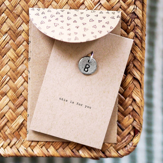 Initial Disc Keyring Charm: Mr