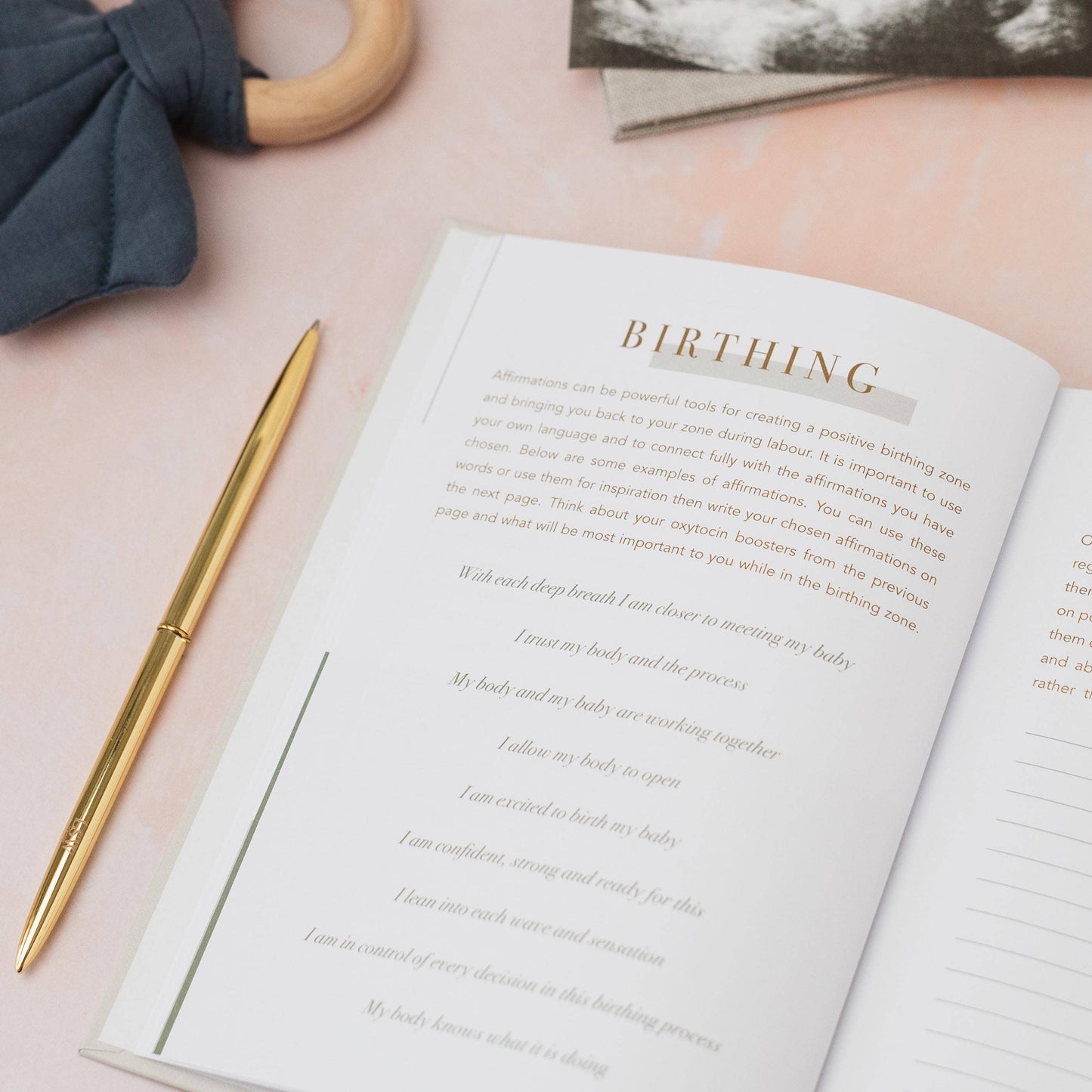 Mama Notes: Pregnancy Journal for Positive Birth - Mum Gifts