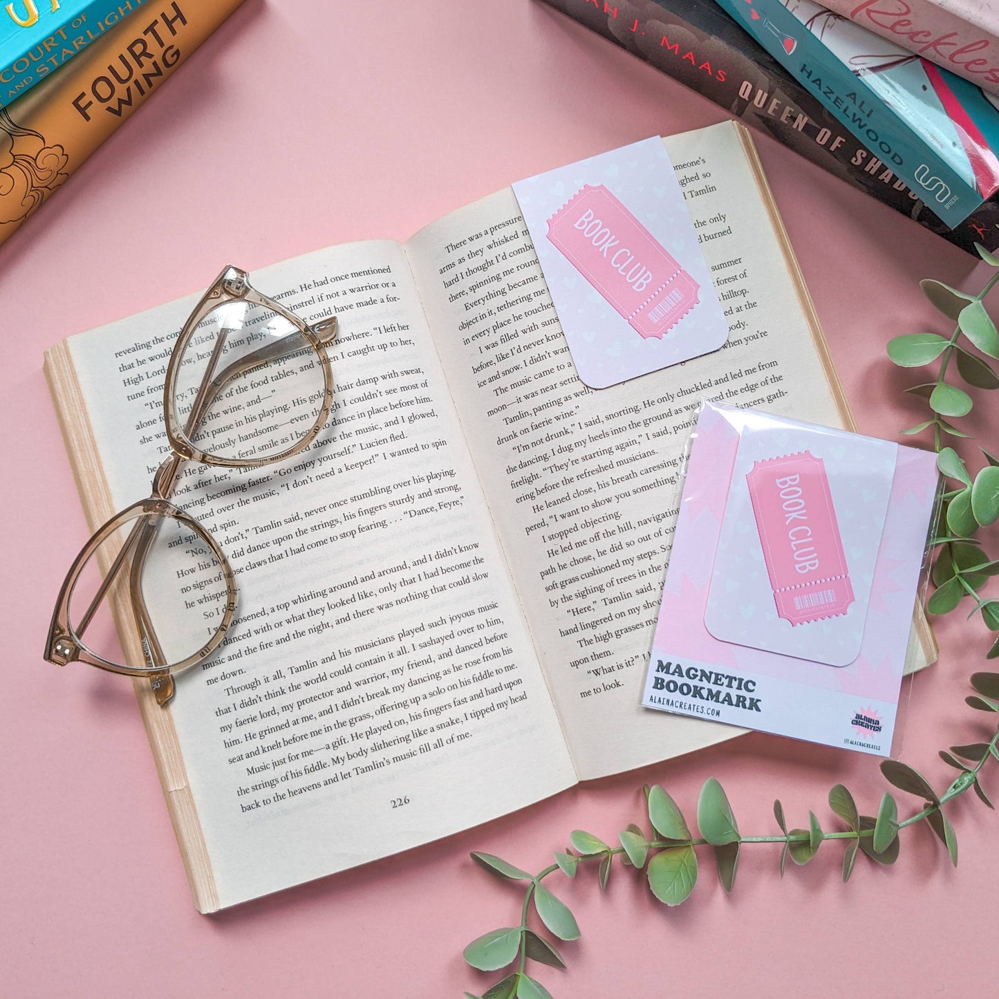 'Book Club' Magnetic Bookmark