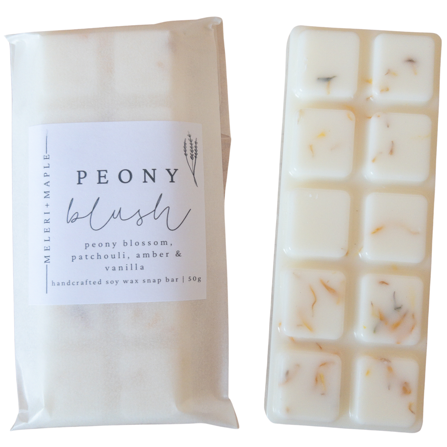 Peony Blush Scented Snap Bar Wax Melt