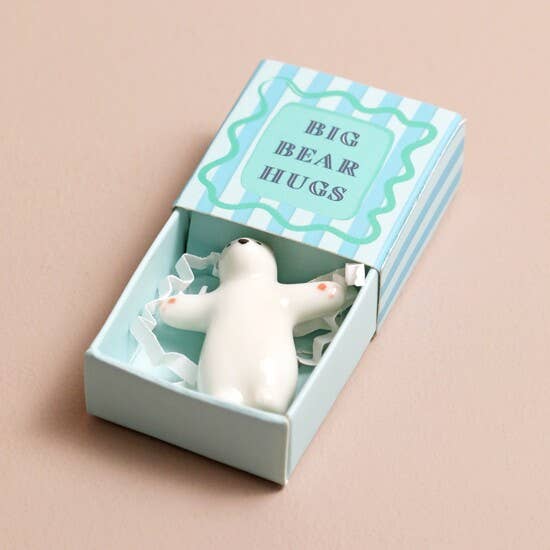 Tiny Matchbox Ceramic Token: Bear