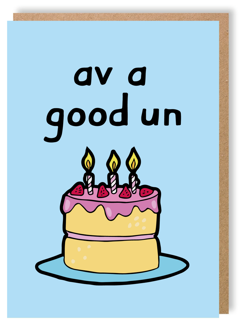 Av A Goodun - Greetings Card - LukeHorton Art