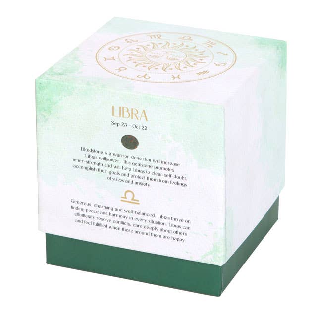 Libra Sweet Jasmine Zodiac Crystal Candle