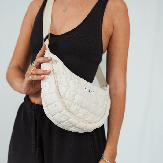 Crossbody Crescent Dog Walking Bag - Cloud