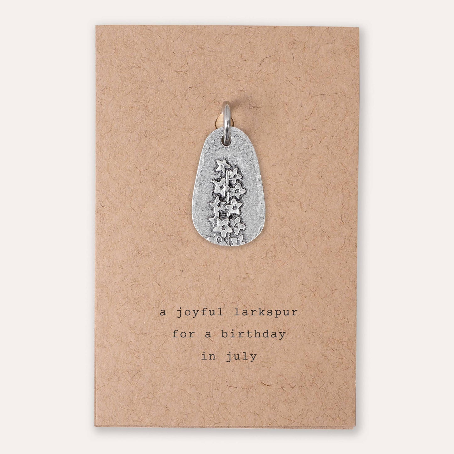 Birth Flower Keyring Charm: July - larkspur