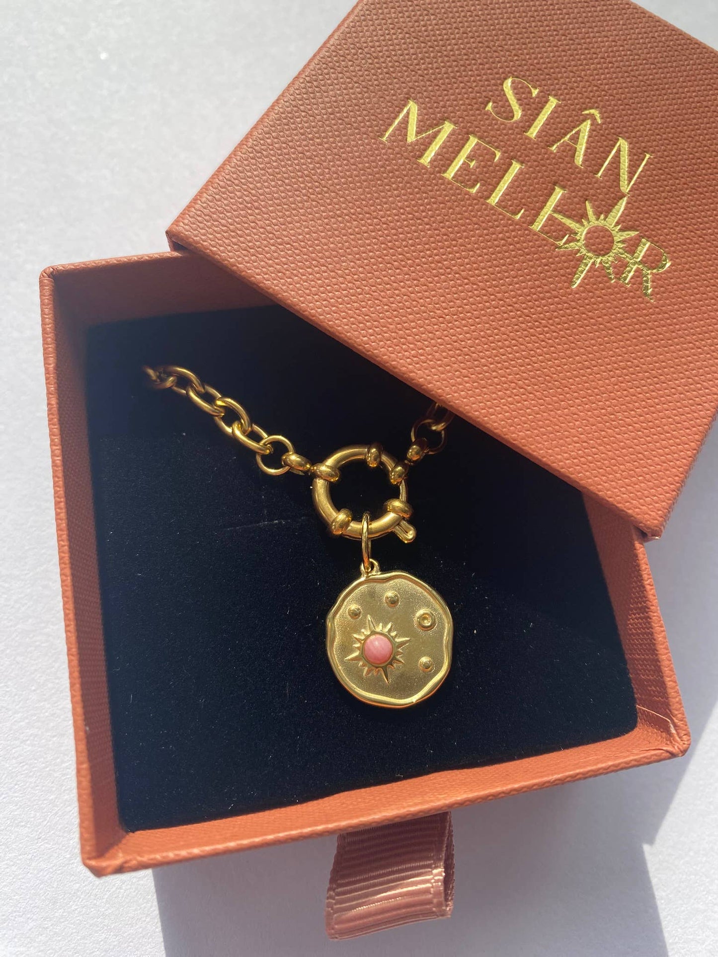 Celestial disk chunky necklace: Satellite