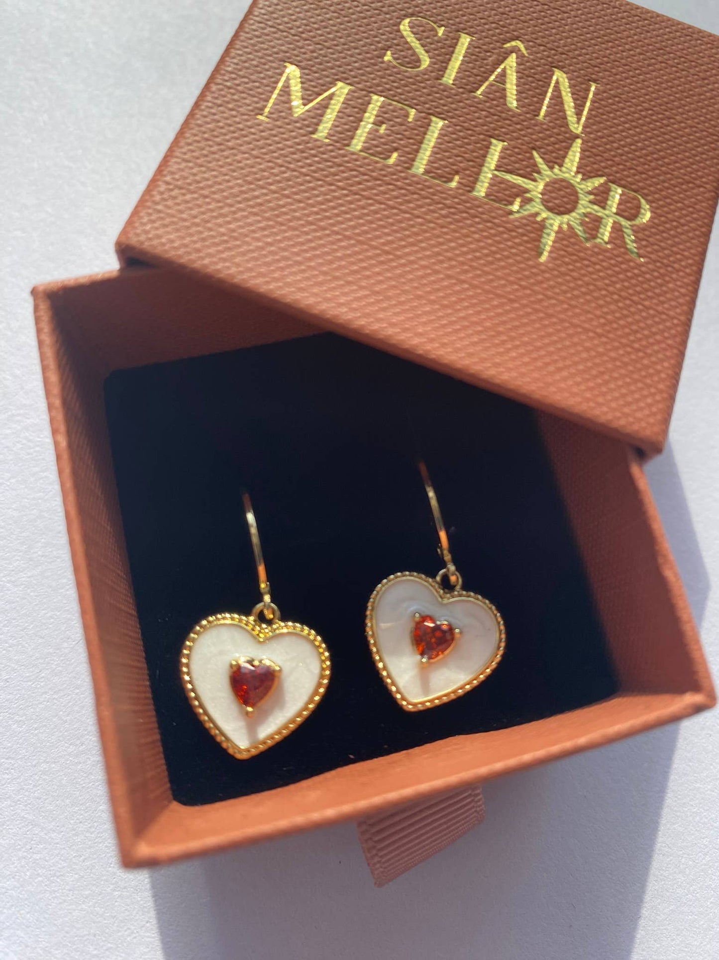 Bakewell heart huggie hoop earrings