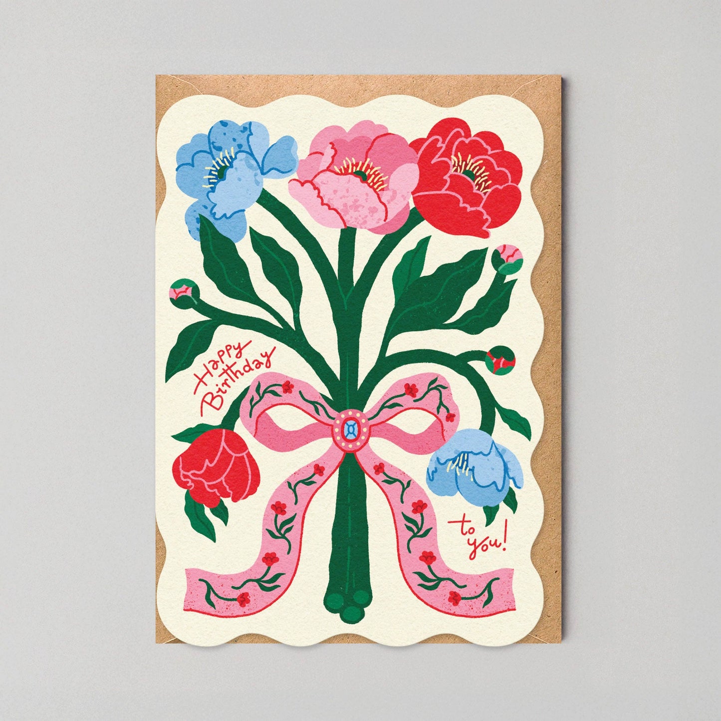 Floral Birthday Card | Uniquely Shaped Greeting Cards