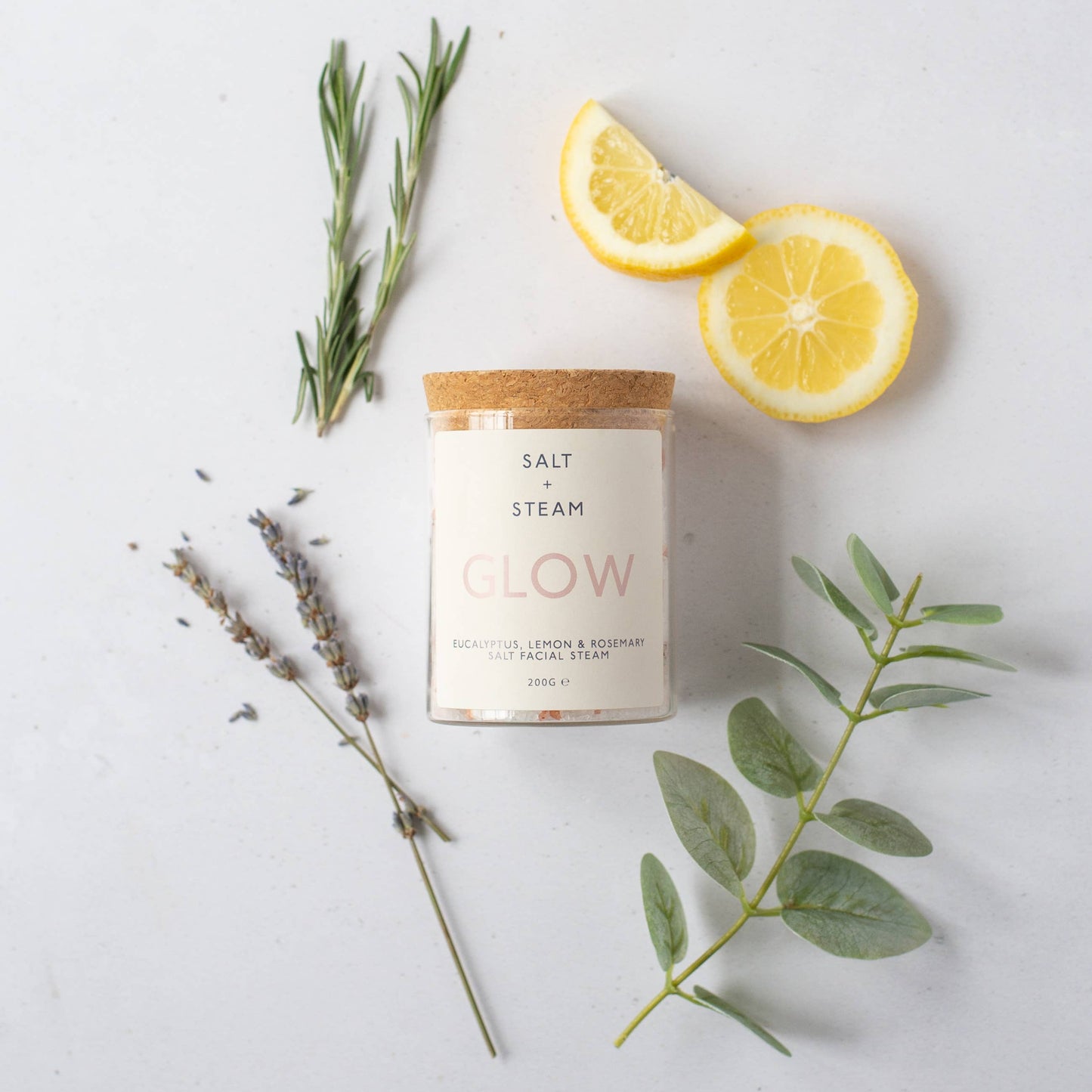 Glow - Eucalyptus, Lemon & Rosemary Facial Steam - Test Tube