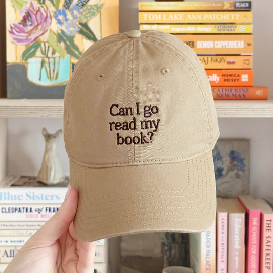 Can I Go Read My Book? - Cotton Baseball Cap - Sand