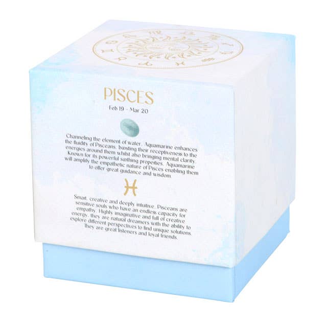 Pisces Gardenia Zodiac Crystal Candle