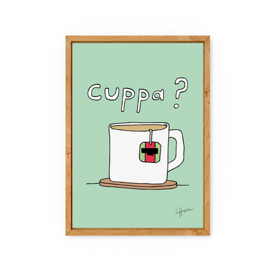 Cuppa? - Yorkshire Slang Art Print - Luke Horton