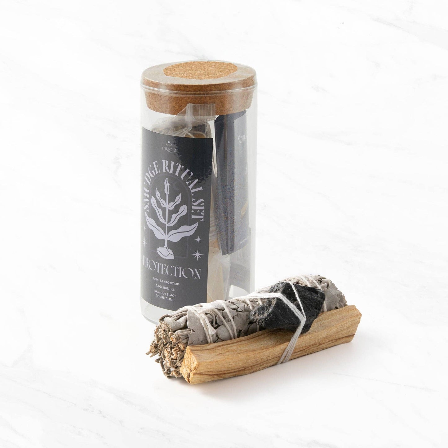 Smudge Ritual Set – Cleanse, Protect & Invite Positive Energy: Black Tourmaline