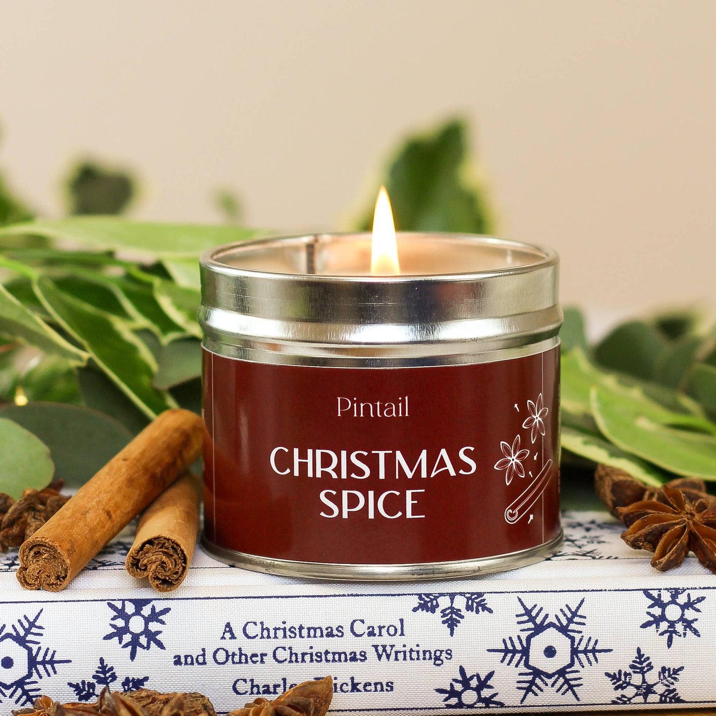 Christmas Spice Classic Tin Candle I Christmas Candle