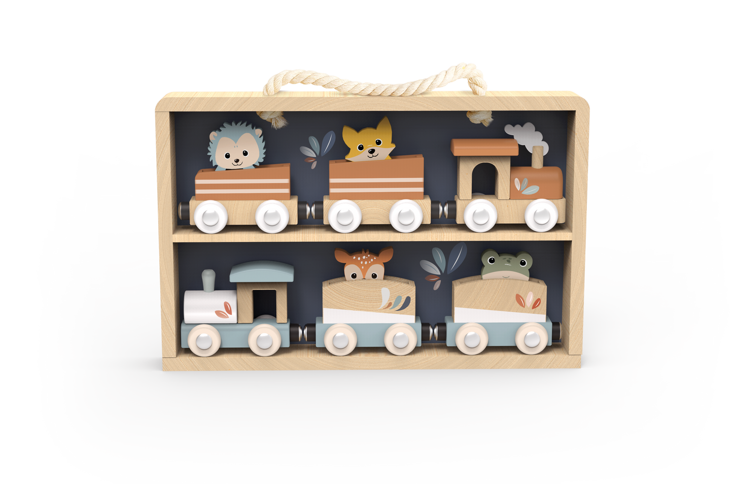 Speedy Monkey Trains set / display case
