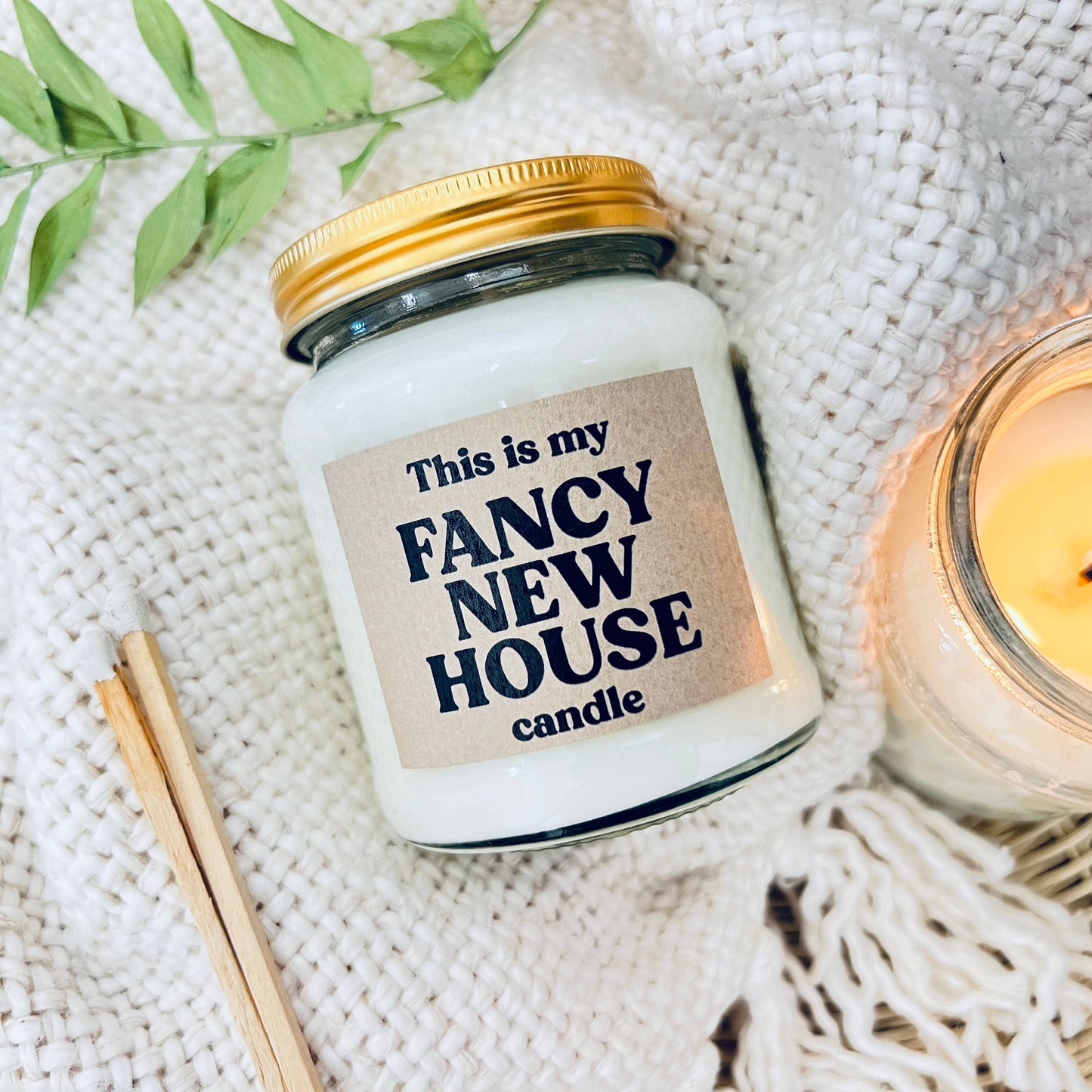 Fancy new house handmade soy scented candle : Coconut Milk and Sea Salt