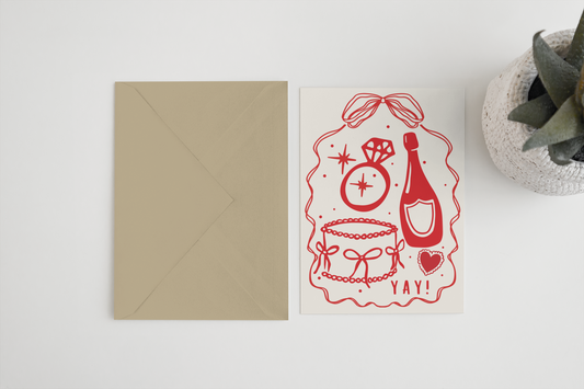 Yay! Wedding/Engagement 5x7 Card