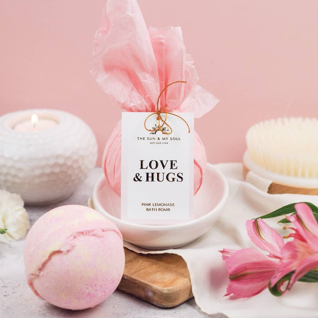 Love & Hugs Heartfelt Bath Bomb Gift⎜Citrus Luxury Bath Bomb