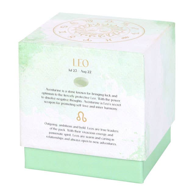 Leo Orange & Bergamot Zodiac Crystal Candle