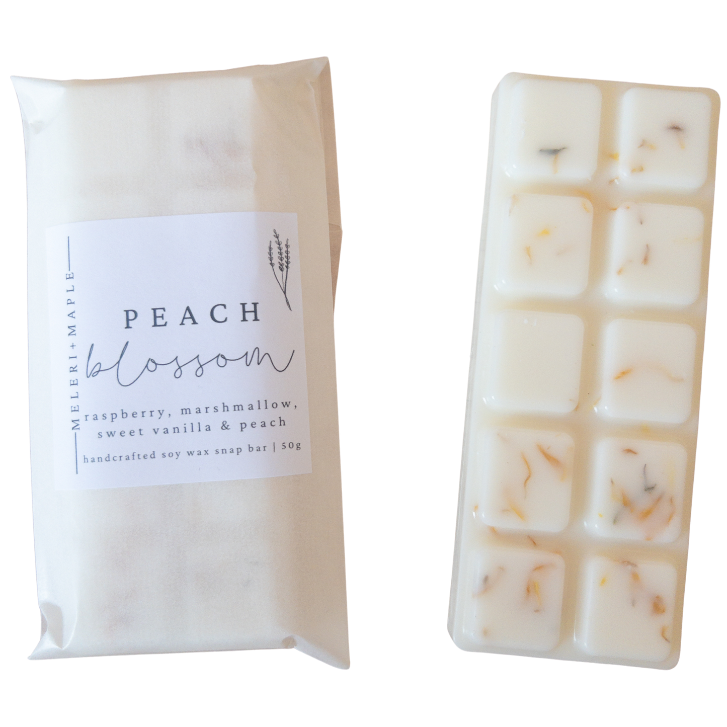 Peach Blossom Scented Snap Bar Wax Melt