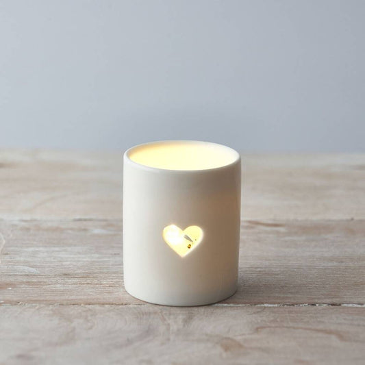 Simple Heart T-light Holder, 8cm