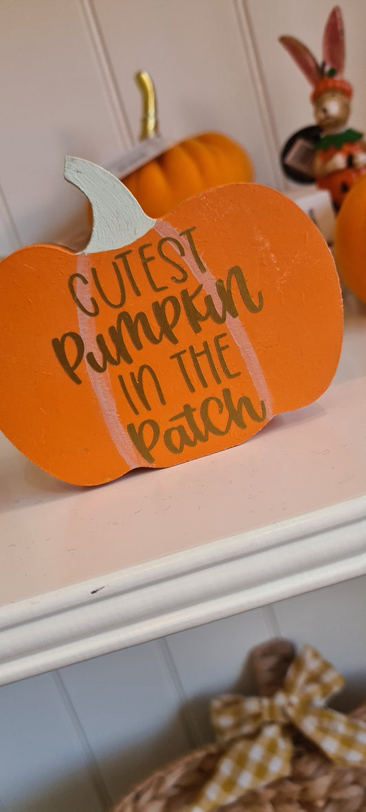 Cutest Pumpkin Wooden Decoration