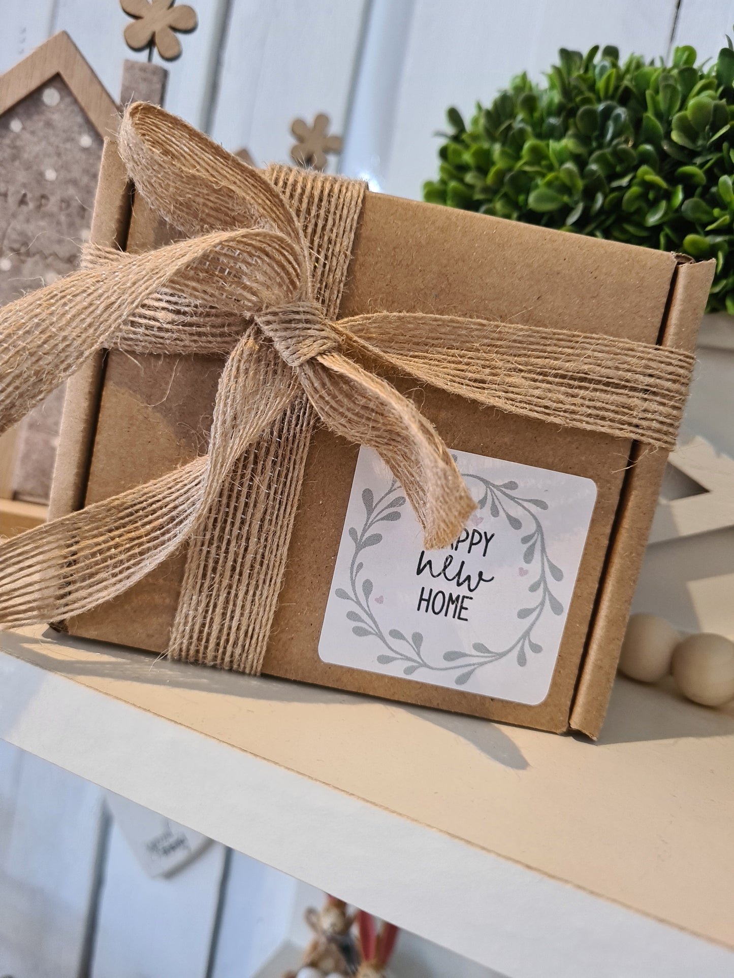 Happy New Home - Cedarwood & Jasmine scented soy wax vegan candle. Gift for New Home
