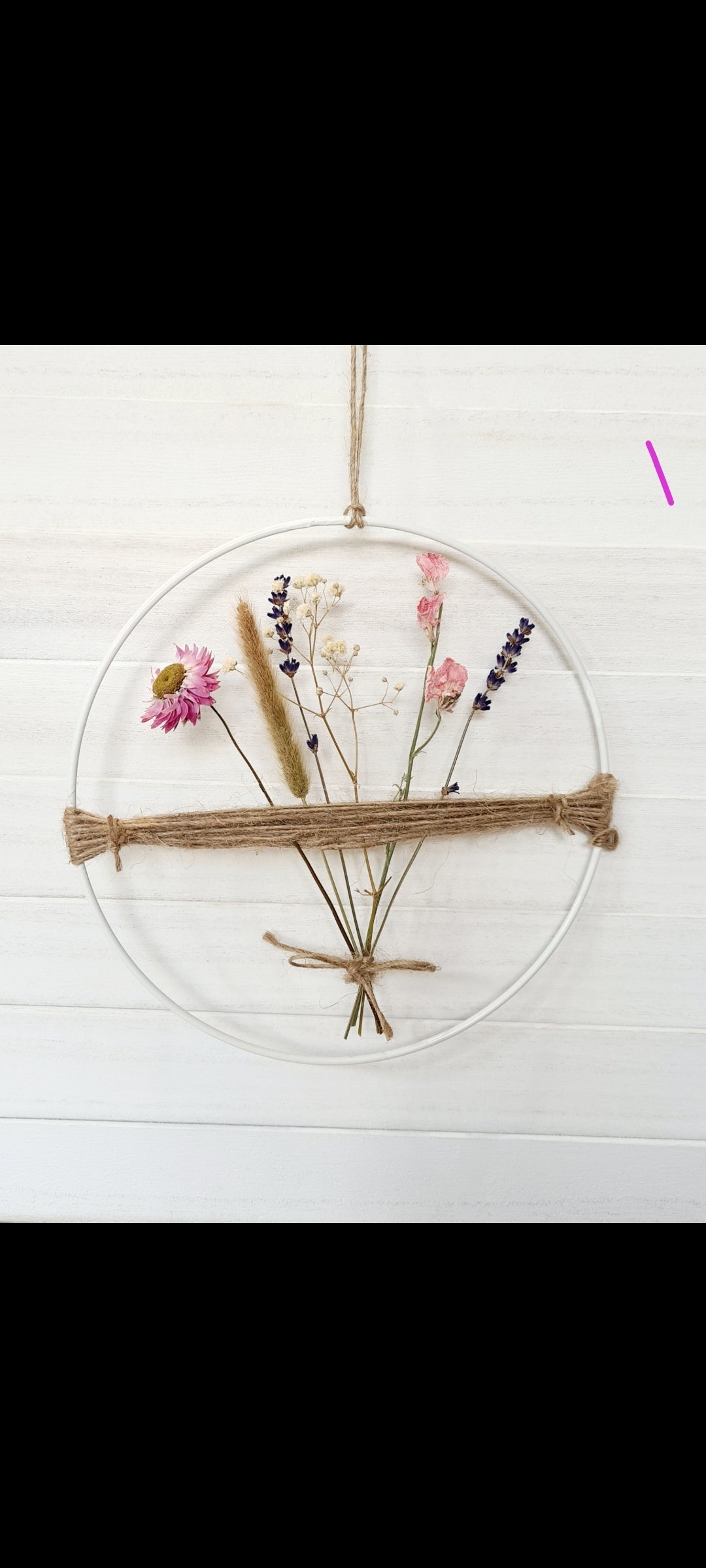 Dried Flower Hoop Workshop Tuesday 25th March 2025 4:15-6:15