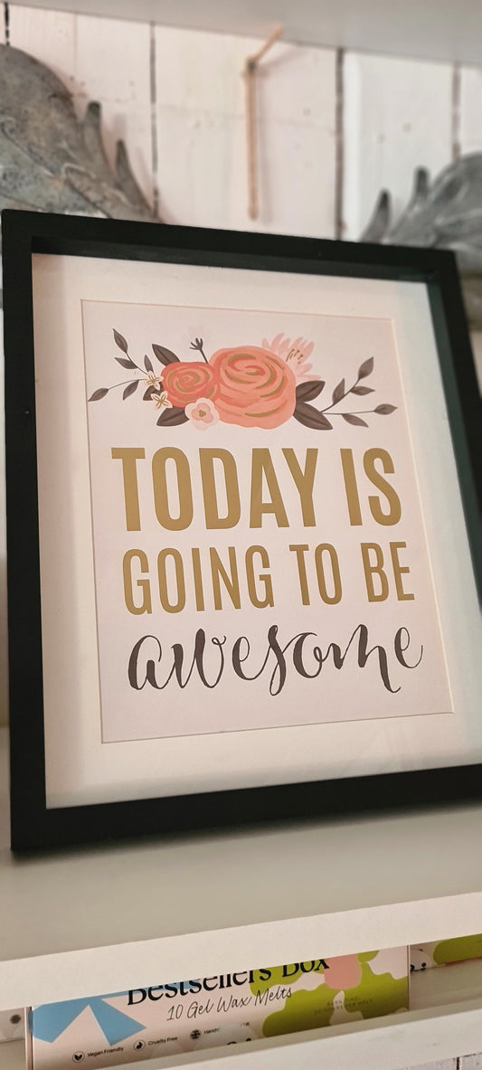 Framed Positivity Quote