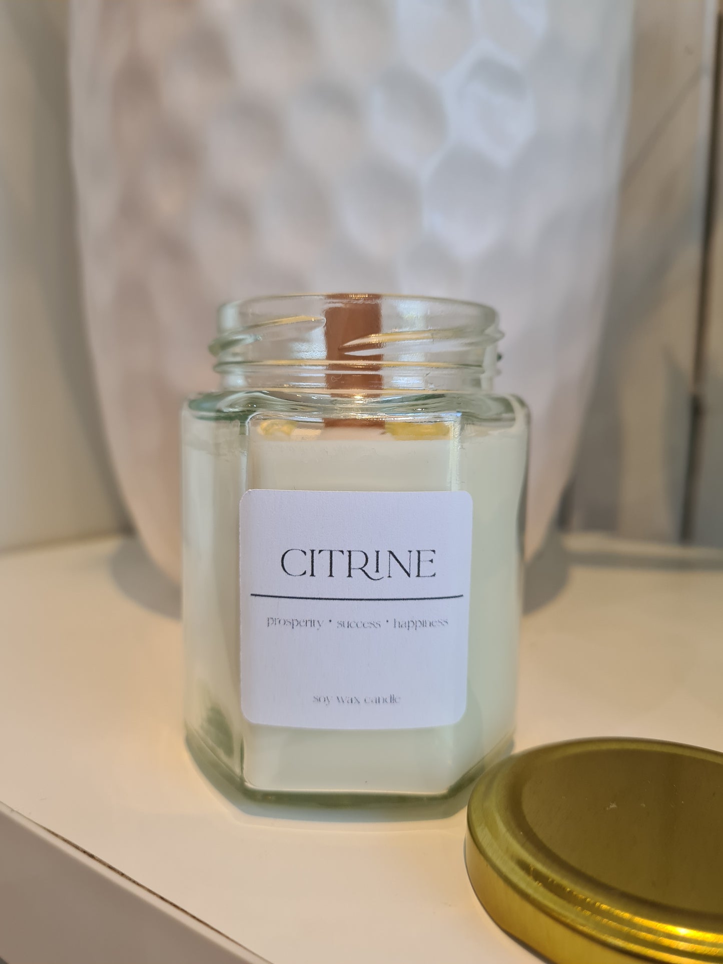 Crystal Candle CITRINE