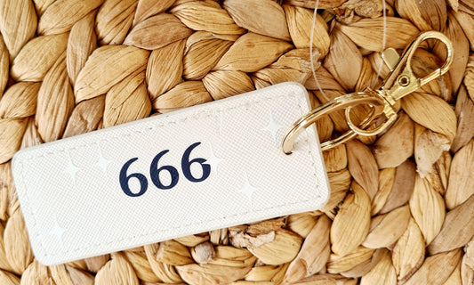 666 Angel Number Keyring