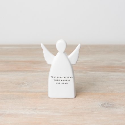 'Feathers Appear...' Angel Ornament, 11.5cm