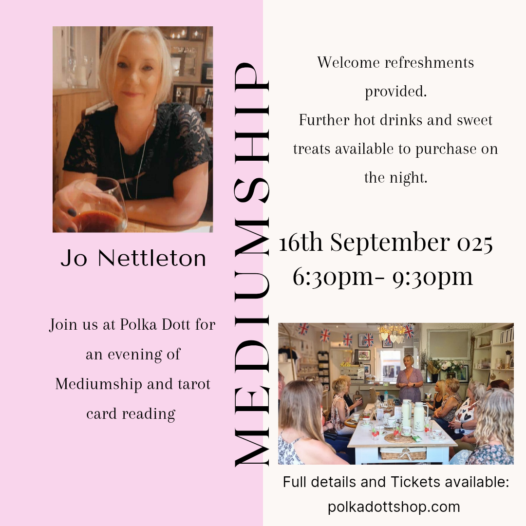 Mediumship Evening with Jo Nettleton 16.09.25 6:30pm- 9:30pm