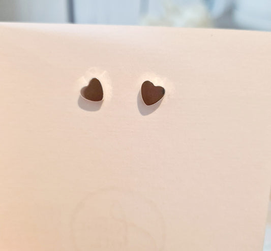 Heart Stud 925 Sterling Silver Ear Studs