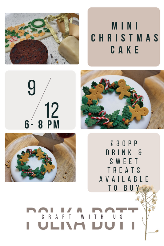 Decorate a Mini Christmas Cake Tuesday 9th December 6pm - 8pm