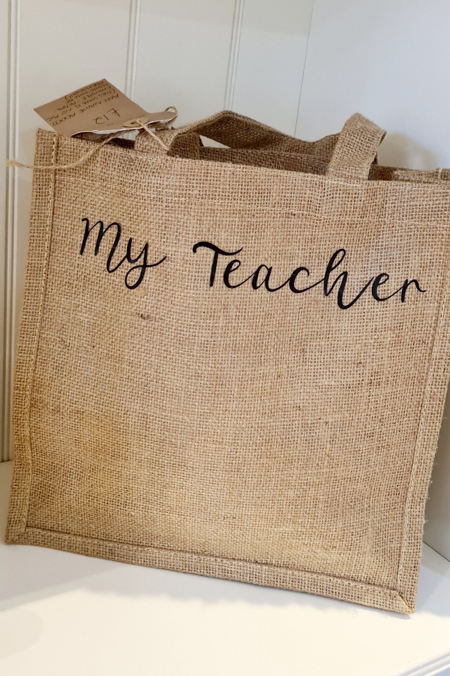 Teacher Hessian Lunch Bag