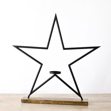 PRE ORDER Star with T-Light holder on Base, 60cm