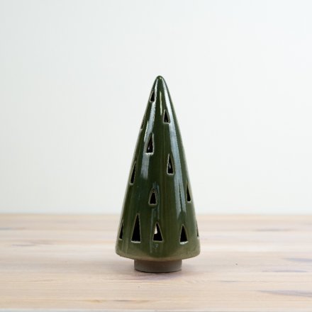 LED Green Tree Deco, 21cm