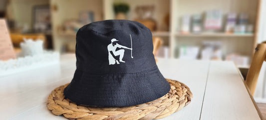 Black Golfer Bucket Hat