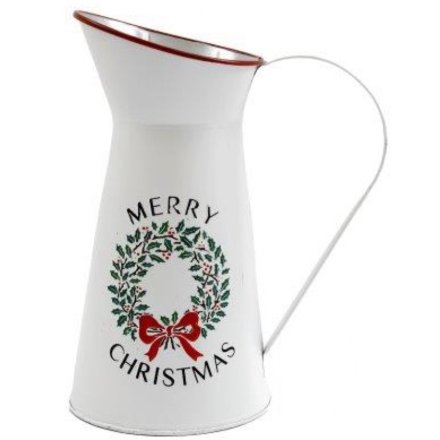 25cm Wreath Metal Jug