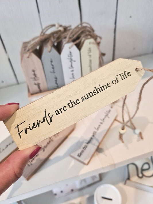 Wooden Word Plaques in Box