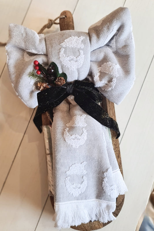 Serving Board, set of 2 tea towels and a pack of festive napkins