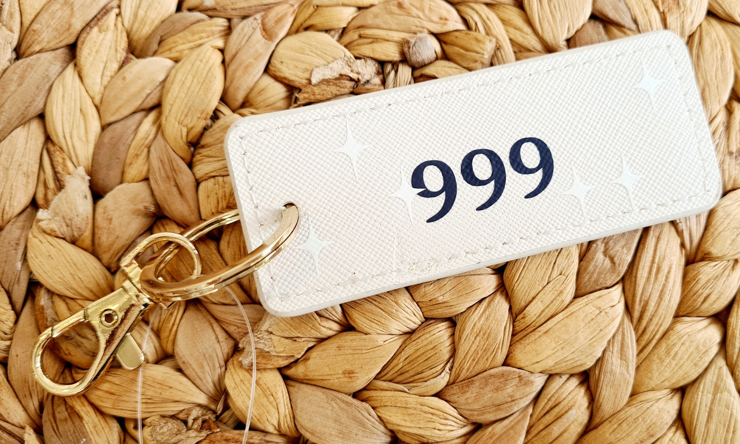 999 Angel Number Keyring