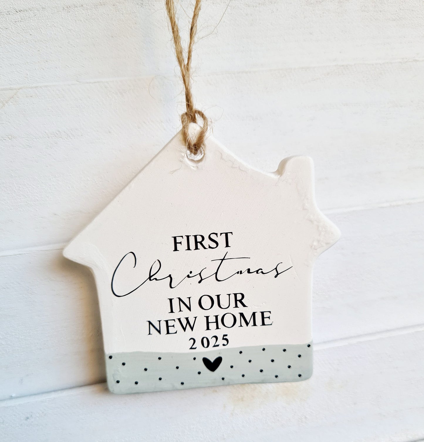 Ceramic House Christmas Decoration 'Our First Christmas in our New Home'