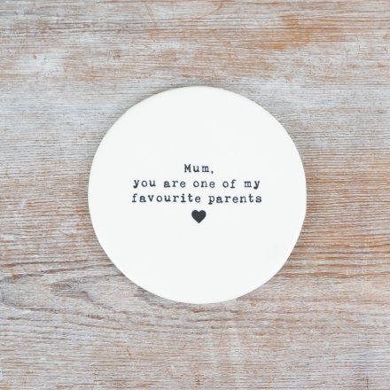 Mum Favourite Parent Coaster, 10cm