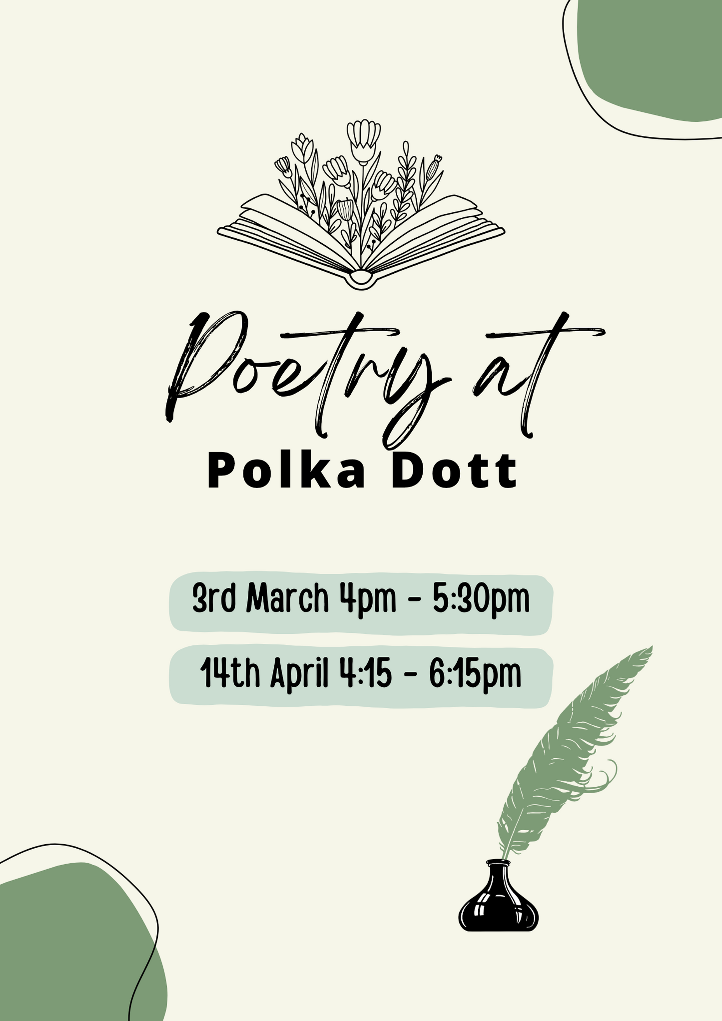 Poetry at Polka Dott 03.03.26 & 14.04.26