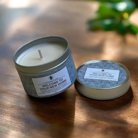 Welcome to your new home Scented Tin Candle, 100ml
