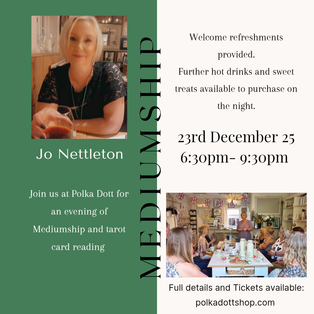 Mediumship Evening with Jo Nettleton 23.12.25 6:30pm- 9:30pm