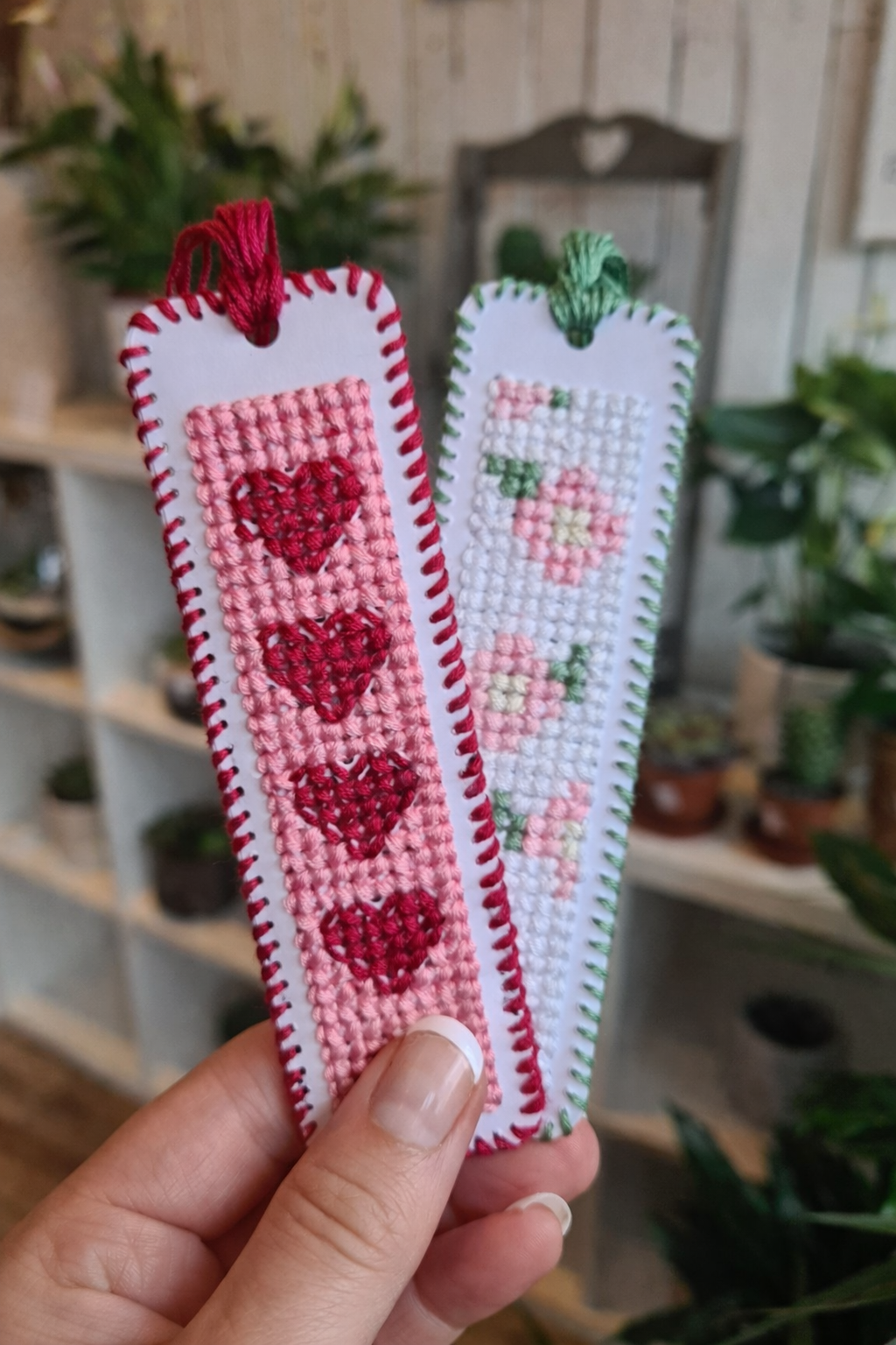 Galentine’s Cross-stitch Bookmark workshop