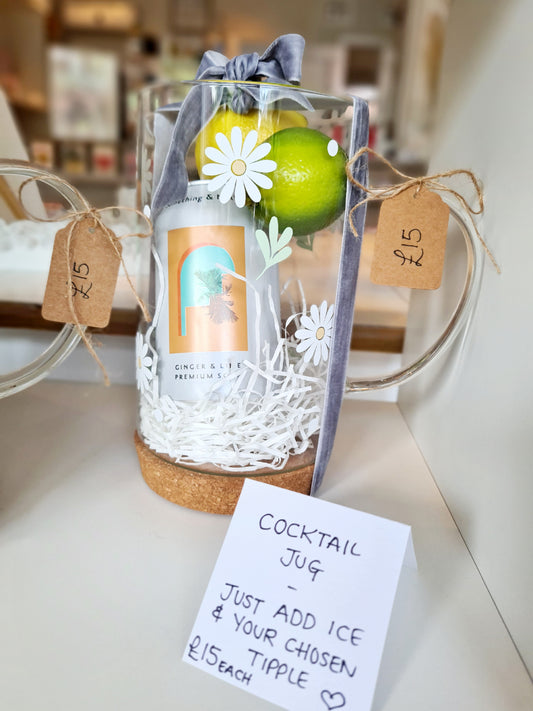 Glass Jug with daisy design